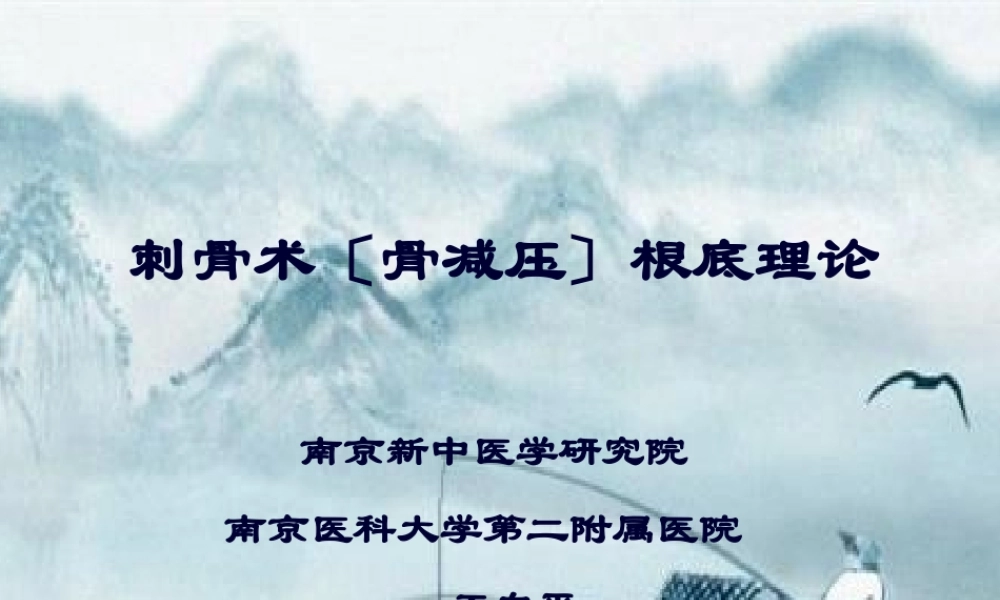 刺骨术基本理论(1).pptx