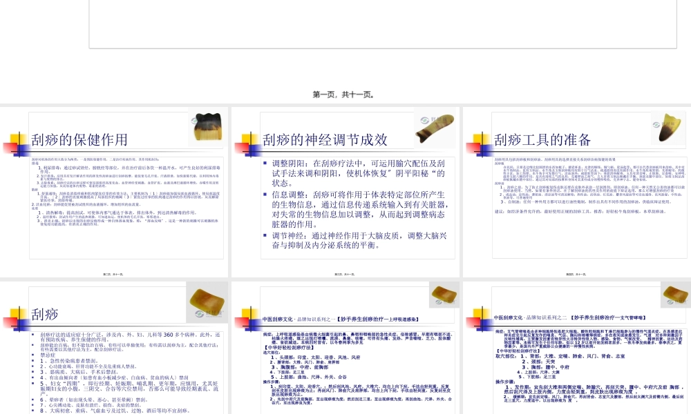 各种病症特征与刮痧疗法系列一(1).pptx