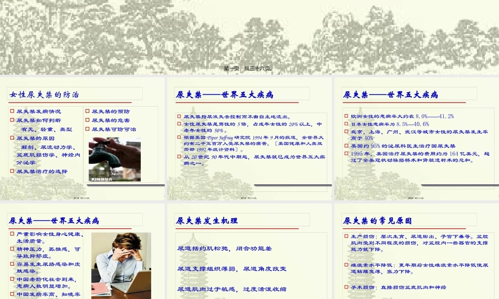 女性尿失禁讲座(1).pptx