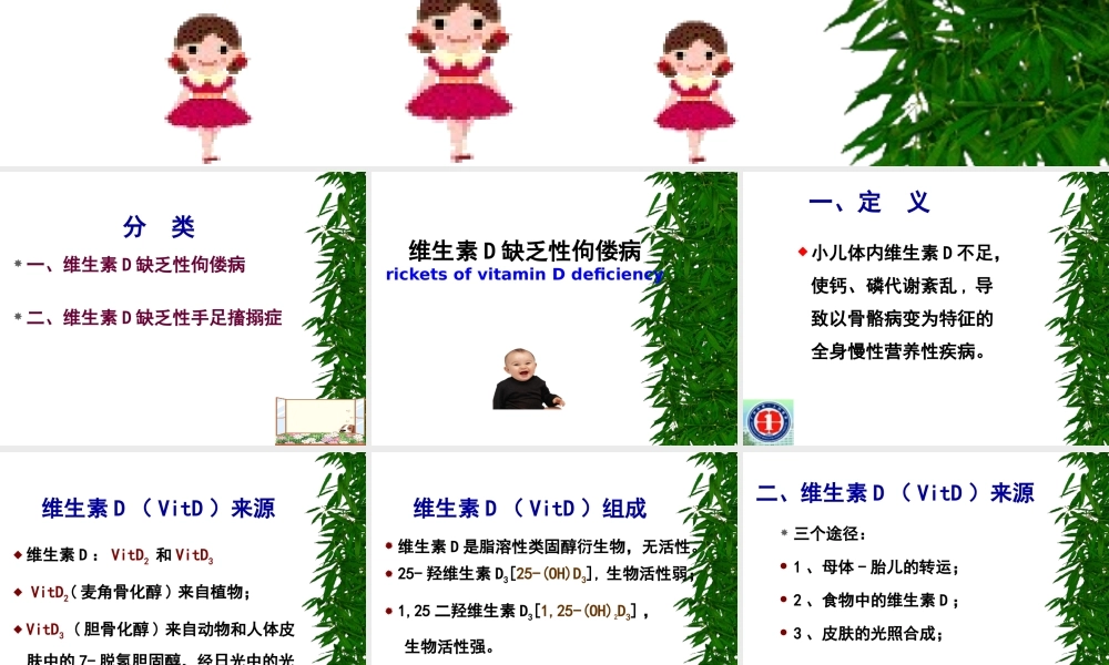 小儿营养性维生素D缺乏症(1).ppt