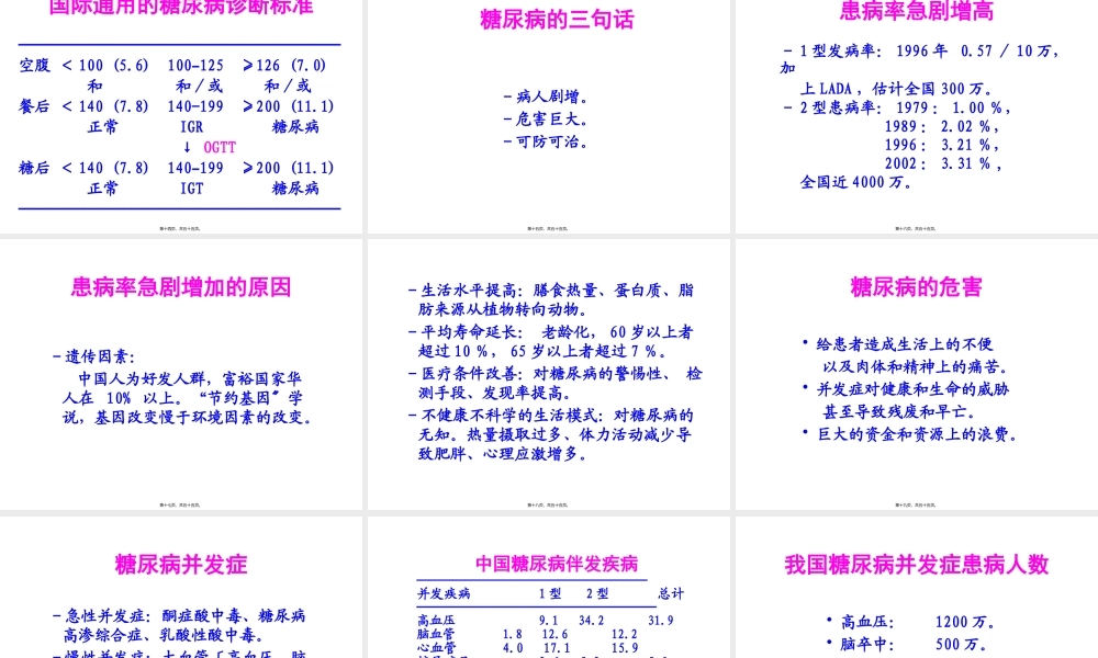 协和糖尿病的流行病学及诊治进展(1).pptx