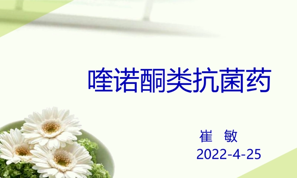 喹诺酮类抗菌药2013-4-25(1)(1).pptx