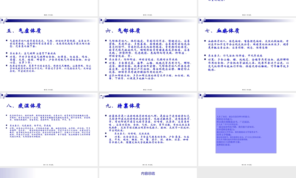 人体的九种体质汇总(1).pptx