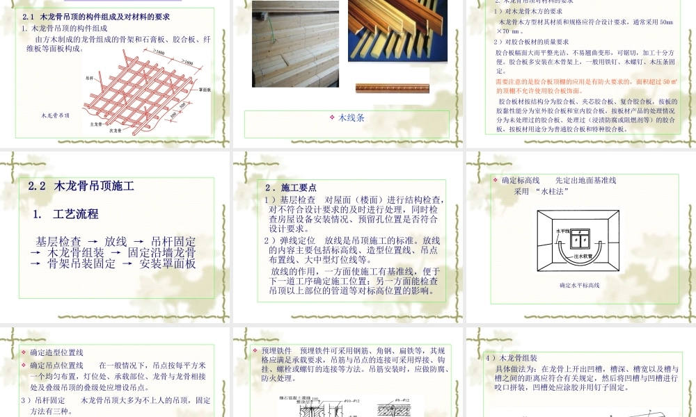 木龙骨吊顶工程施工(1).ppt