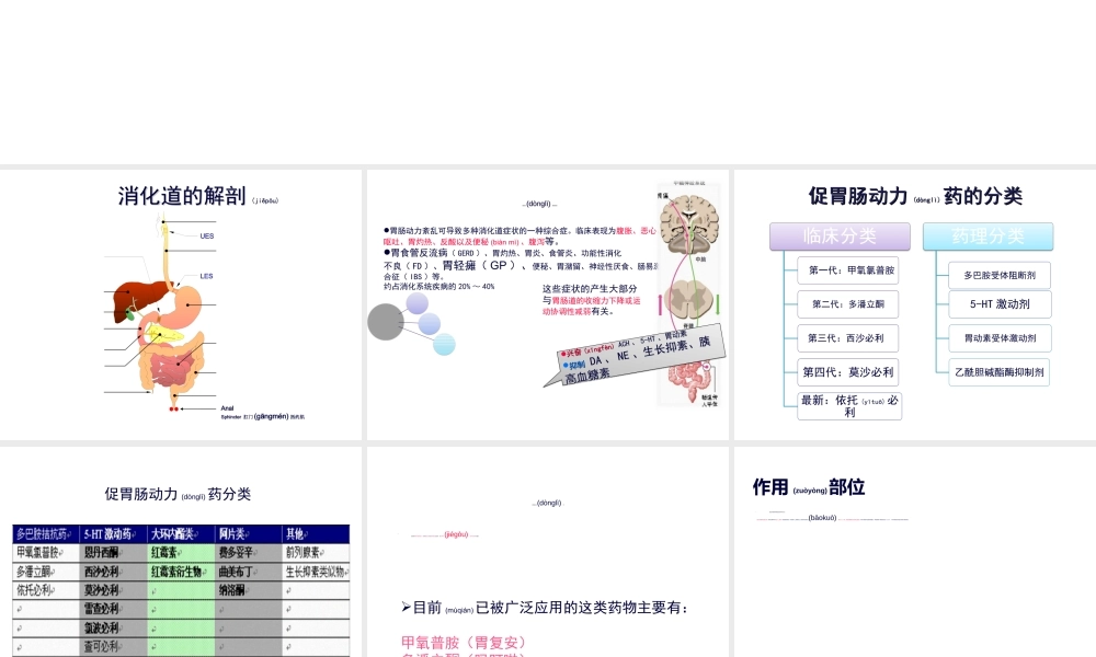 2022年医学专题—促胃动力药剖析(1).ppt