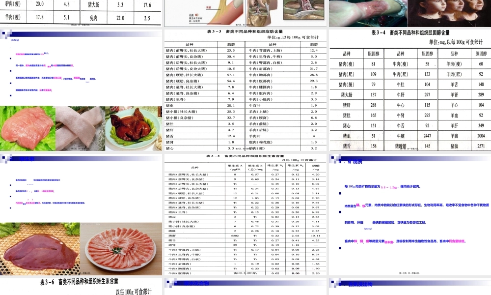 2022年医学专题—《食品营养与卫生》-第十三讲-动物性原料的营养与卫生-2016测试版(1).ppt