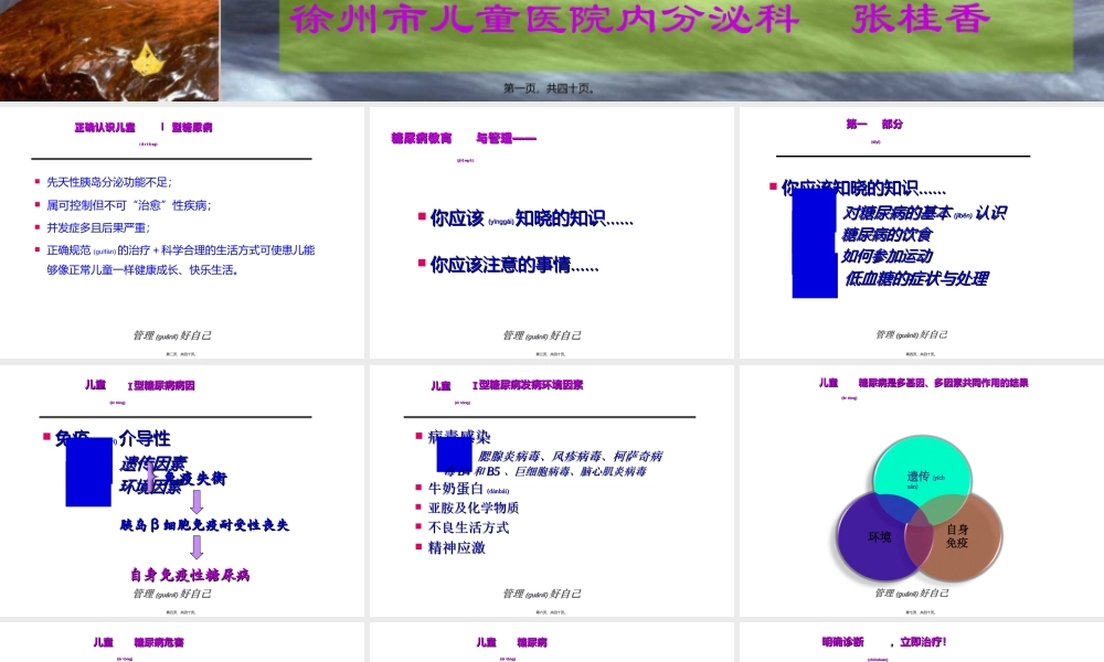 2022年医学专题—儿童Ⅰ型糖尿病讲诉(1).ppt