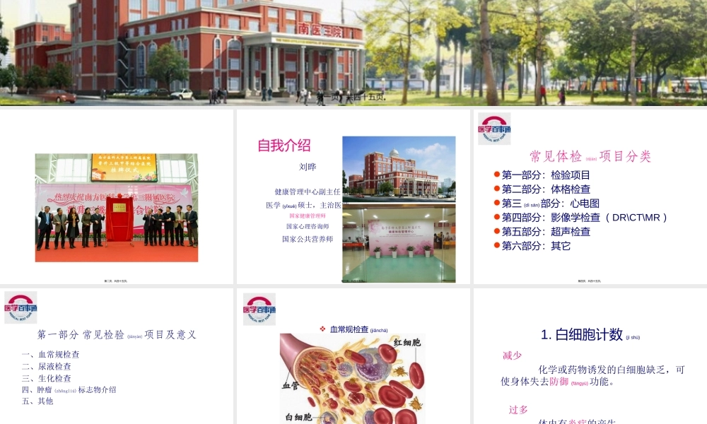 2022年医学专题—刘晔医生讲解：常见体检项目意义(1).ppt