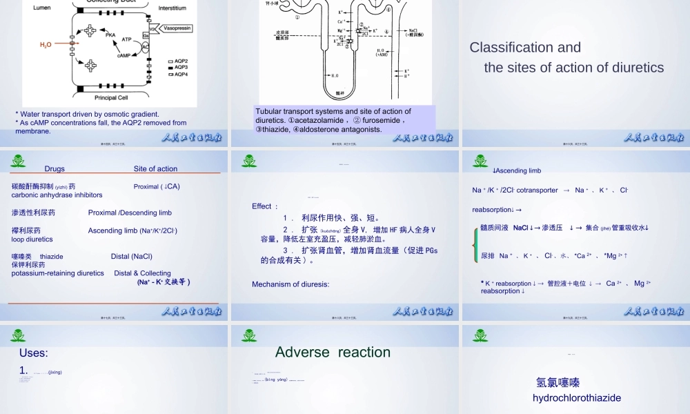 2022年医学专题—利尿药使用(1).ppt