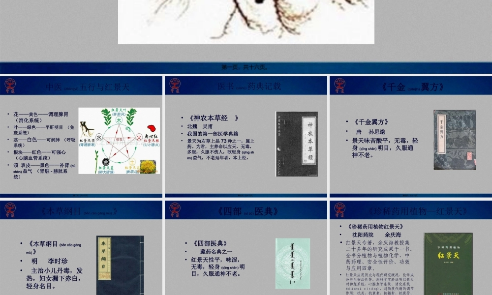 2022年医学专题—医书药典记载的红景天(1).ppt
