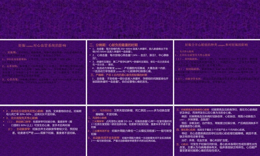 2022年医学专题—妊娠合并心脏病【共享精品ppt】(1).ppt