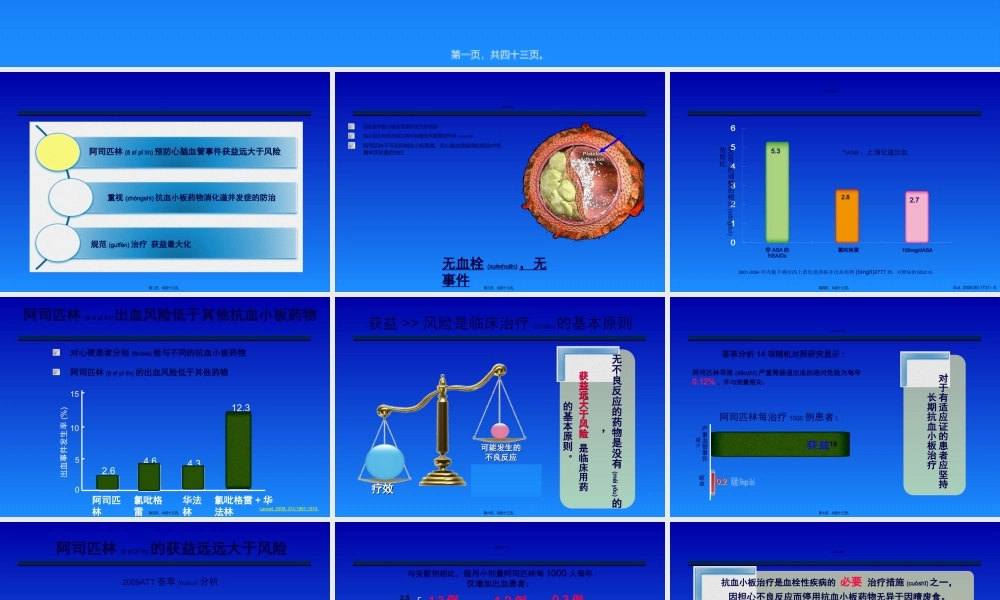 2022年医学专题—服用小剂量阿司匹林每人每年仅增加出血患者(1).ppt