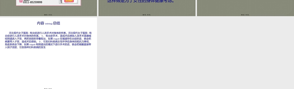 2022年医学专题—河北现代女子医院有炎症进行人流手术对身体的伤害(1).pptx