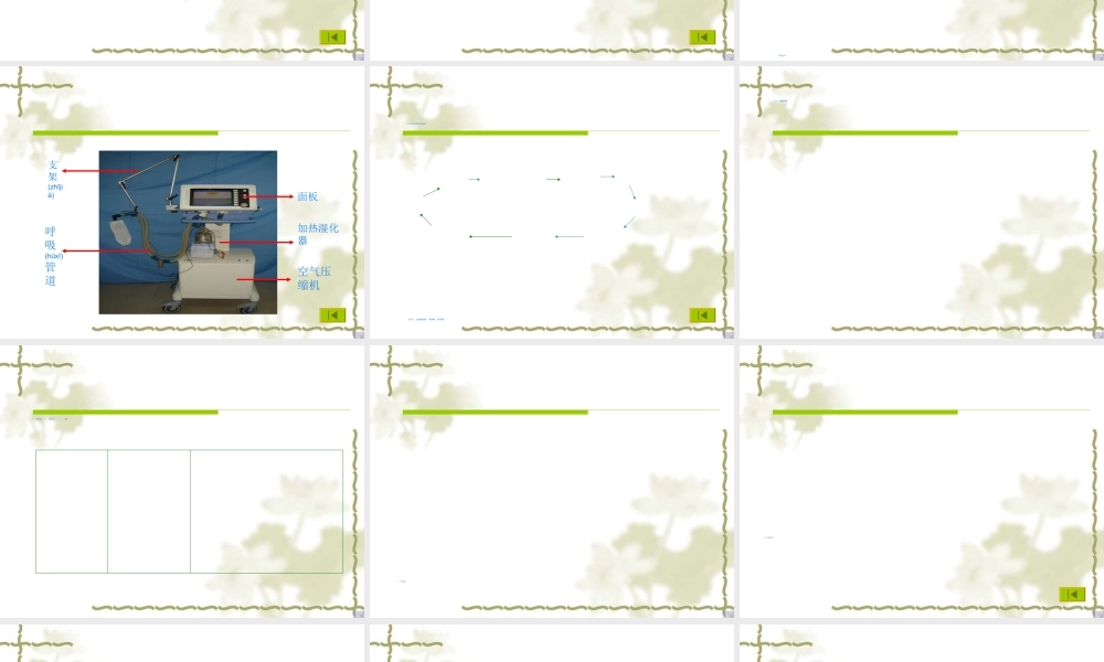 2022年医学专题—第五章-呼吸机(1).ppt