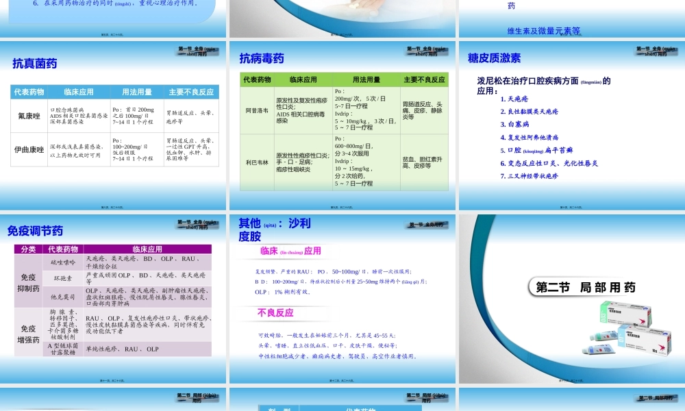 2022年医学专题—第十九章--口腔黏膜病用药(1).pptx