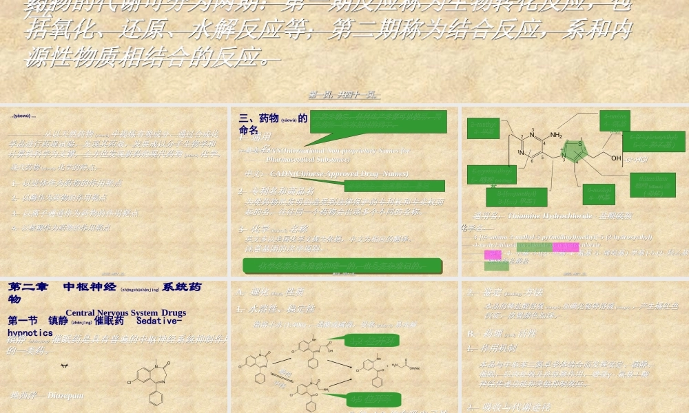 2022年医学专题—绪论中枢神经系统用药()(1).ppt
