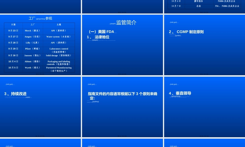 2022年医学专题—美国药品GMP监管简介(1).ppt