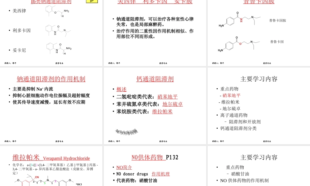 6.2抗心律失常和抗心绞痛药(1).ppt