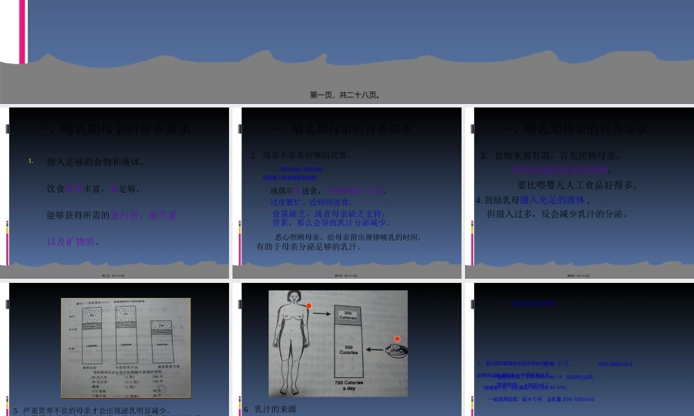 9-哺乳期母亲营养、健康与生育调节(1).ppt