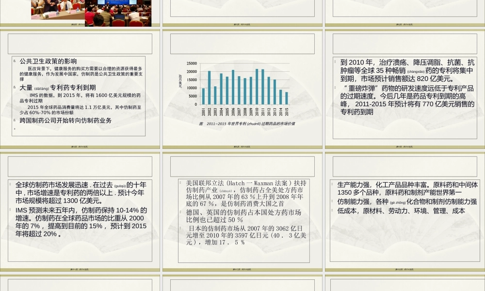 2022年医学专题—中国仿制药研发走势及审批展望--SFDA.ppt