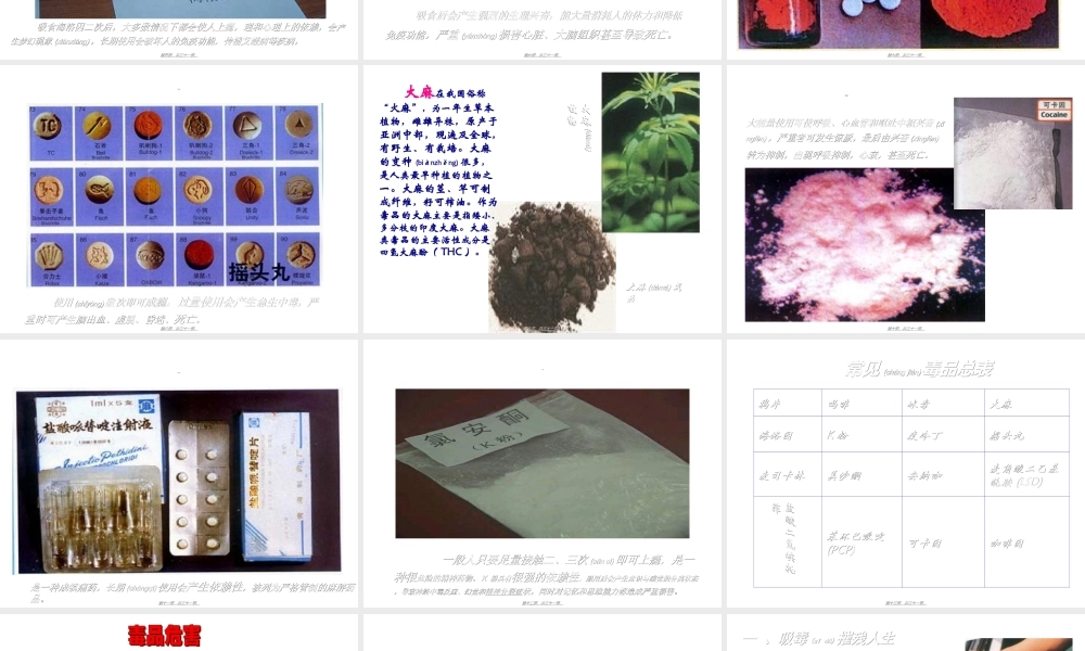 2022年医学专题—珍爱生命、拒绝毒品完整版素材.ppt