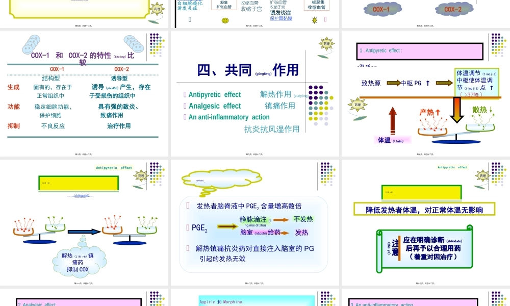 2022年医学专题—第18章解热镇痛抗炎药.ppt