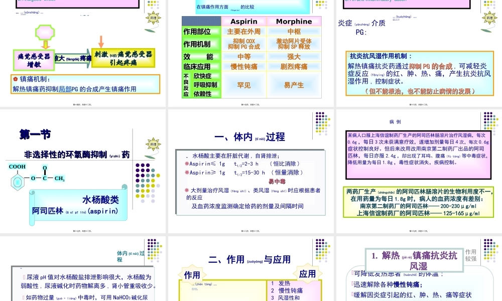 2022年医学专题—第18章解热镇痛抗炎药.ppt