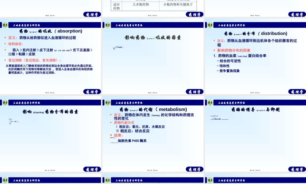 2022年医学专题—第三篇-药动学.ppt