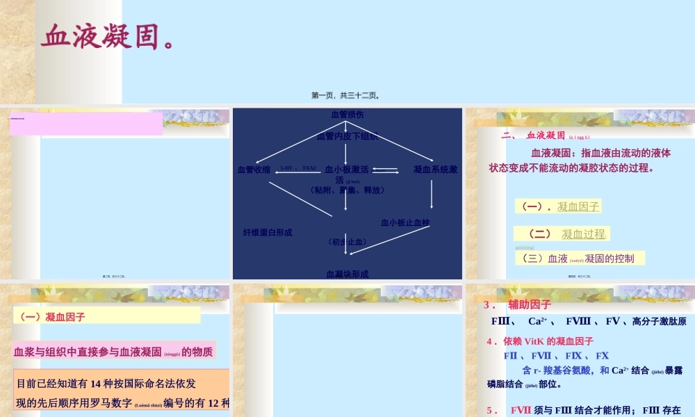 2022年医学专题—第三节血液凝固.ppt