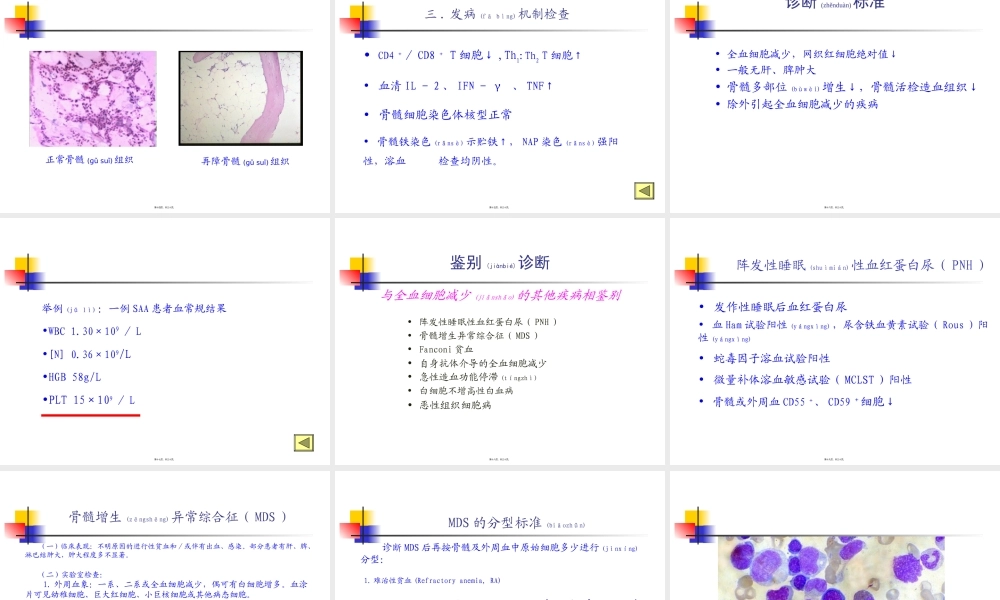 2022年医学专题—第六篇第五章再生障碍性贫血.ppt