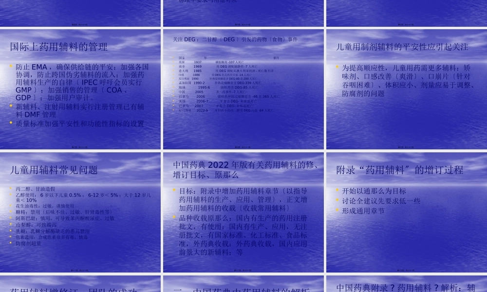 《中国药典》2010年版药用辅料概述(下)涂家生2011.4.pptx