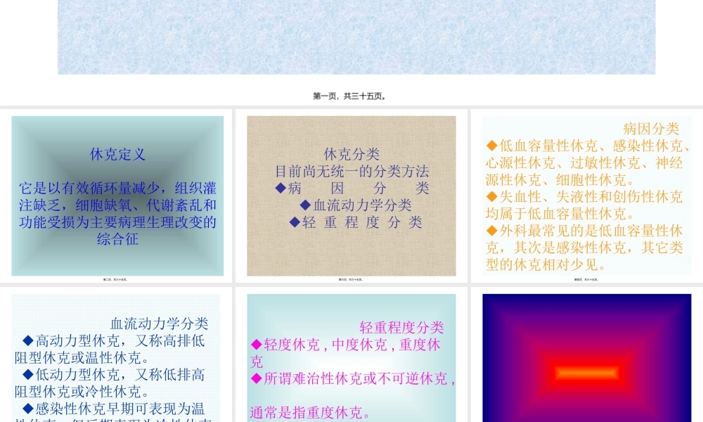 休克定义它是以有效循环量减少-组织灌注不足-细胞缺氧、....pptx