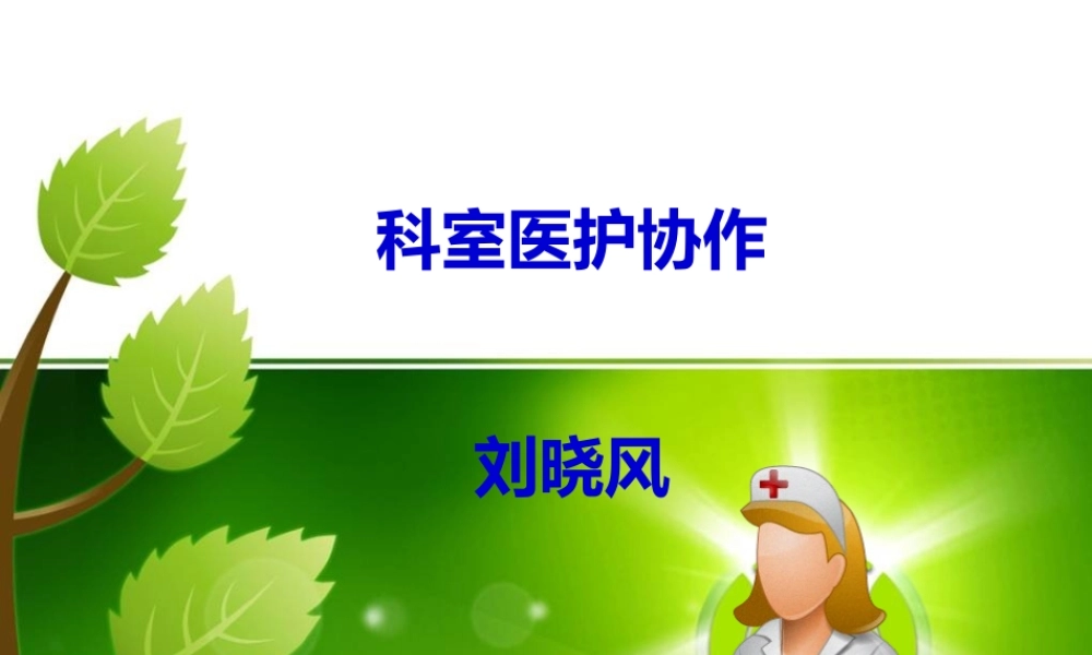 刘晓风：科室医护协作.pptx
