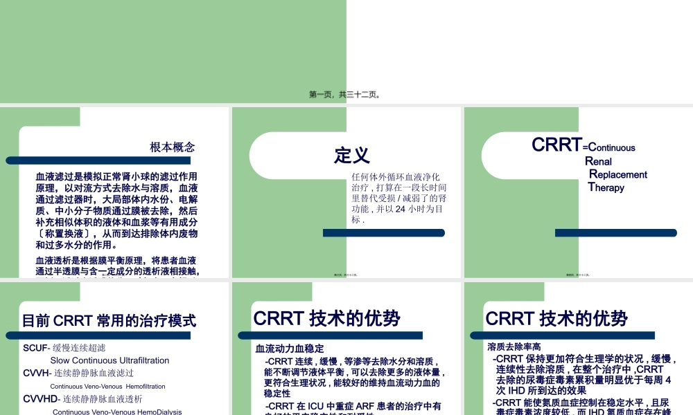 危重病人CRRT简介.pptx