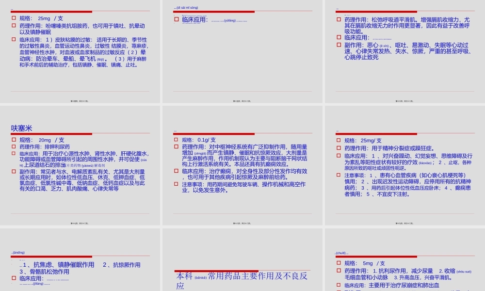 2022年医学专题—常用抢救药品作用与不良反应.ppt
