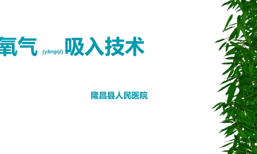 2022年医学专题—氧气吸入疗法、雾化吸入...ppt