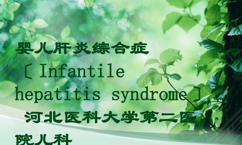 婴儿肝炎综合症-白欣立.pptx