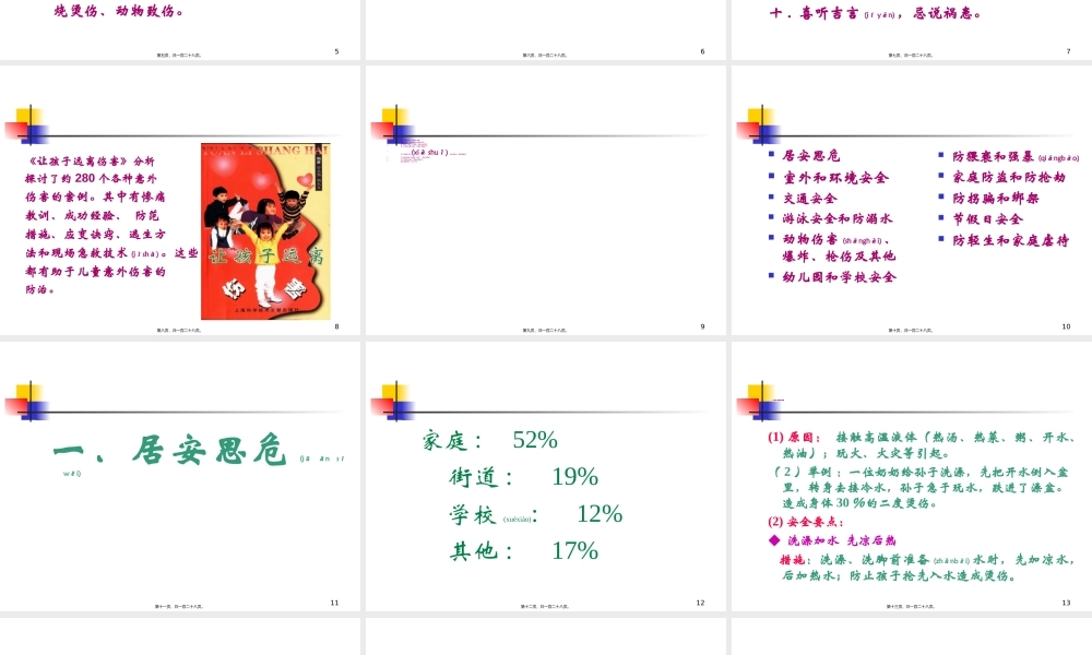 2022年医学专题—儿童意外伤害的防范与处理分解(1).ppt