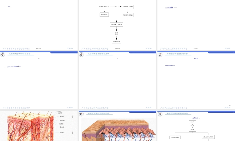 2022年医学专题—第3章非口服给药的吸收综述.ppt