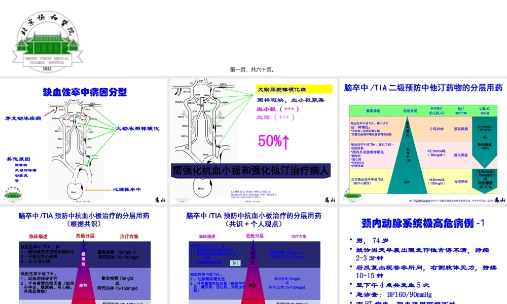 动脉粥样硬化性梗死分层病例.pptx