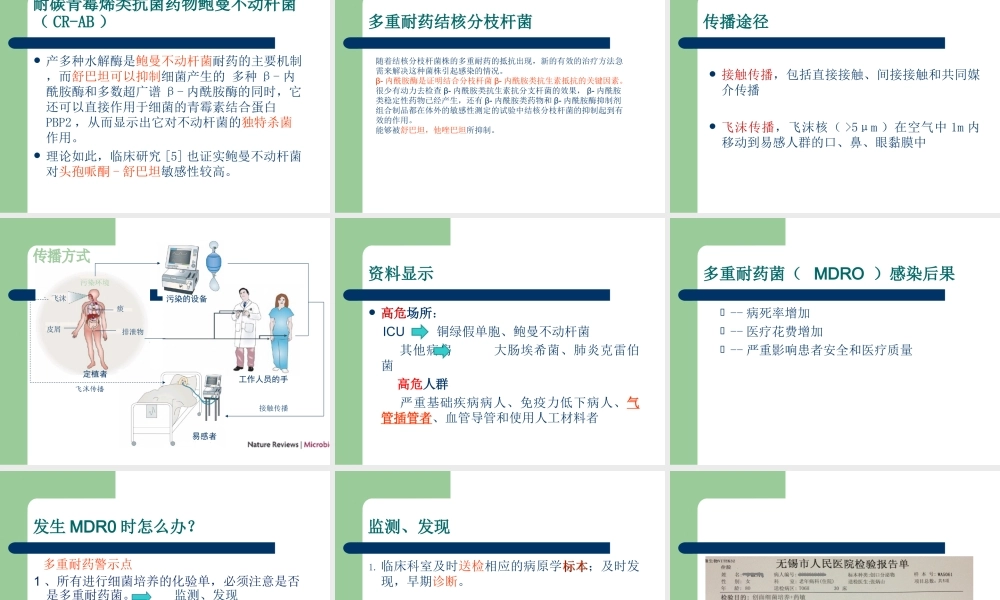 多重耐药菌感染.ppt