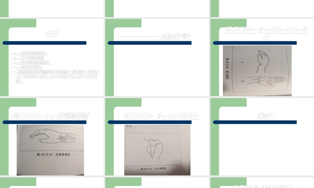 桡骨远端骨折——教学查房.ppt