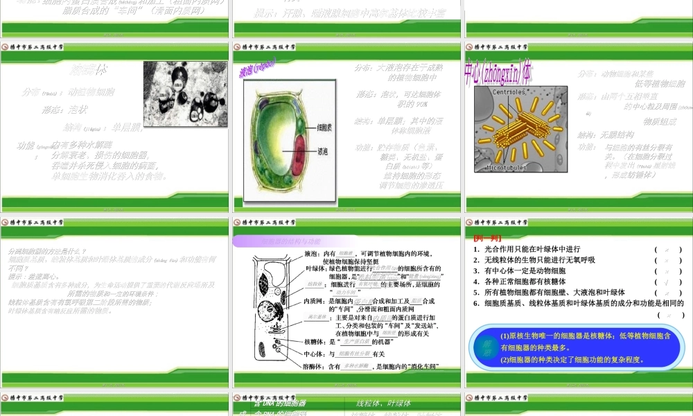 2022年医学专题—一轮复习2018年公开课细胞器系统的分工合作.ppt