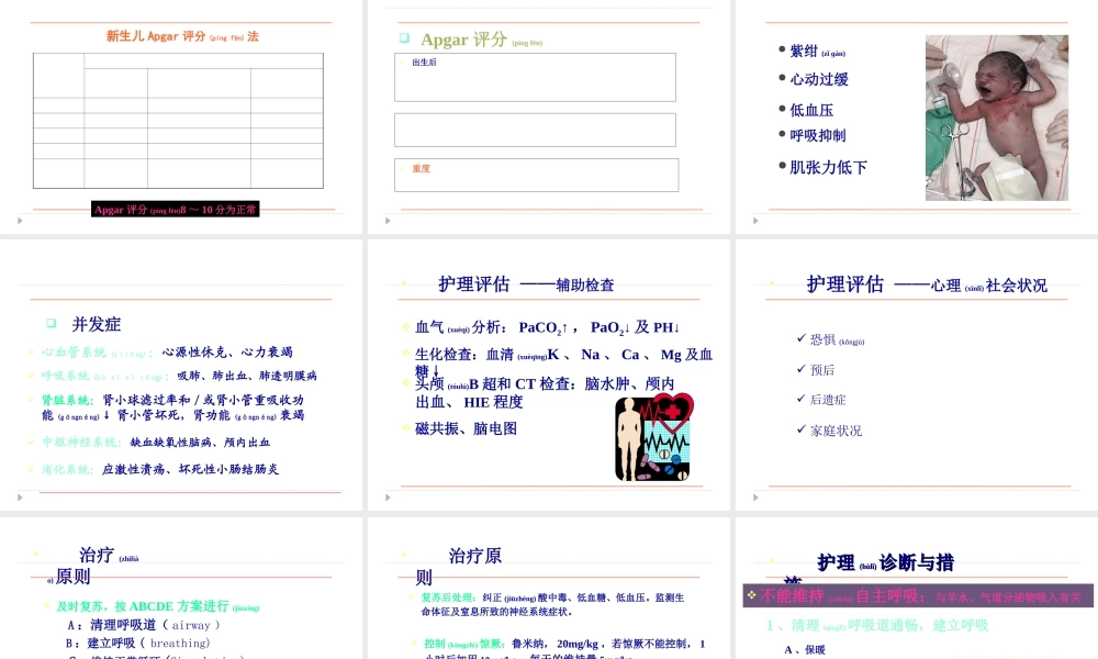 2022年医学专题—新生儿窒息-、颅脑损伤.ppt