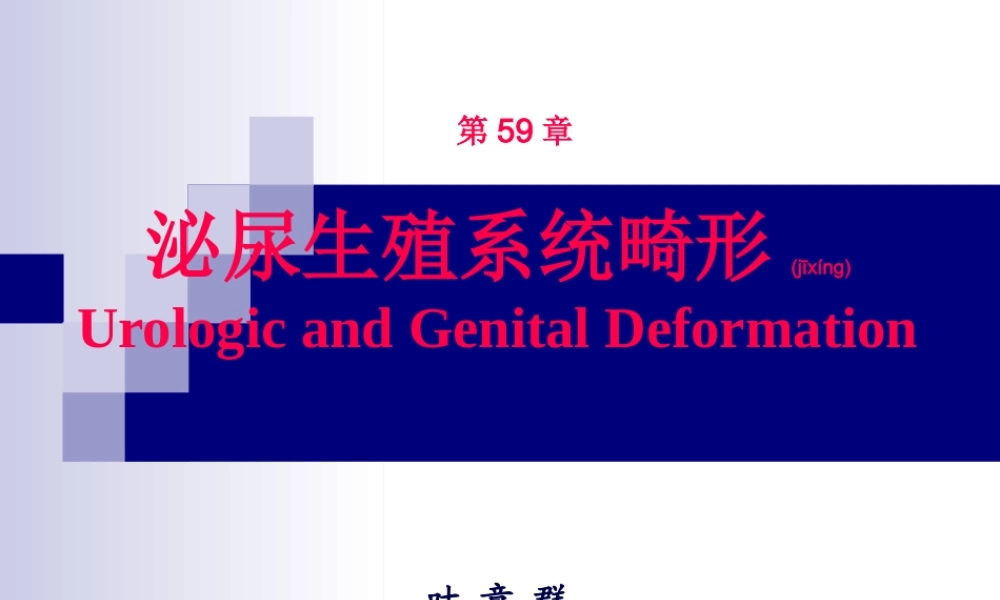 2022年医学专题—第59章-泌尿生殖系统畸形(叶章群).ppt