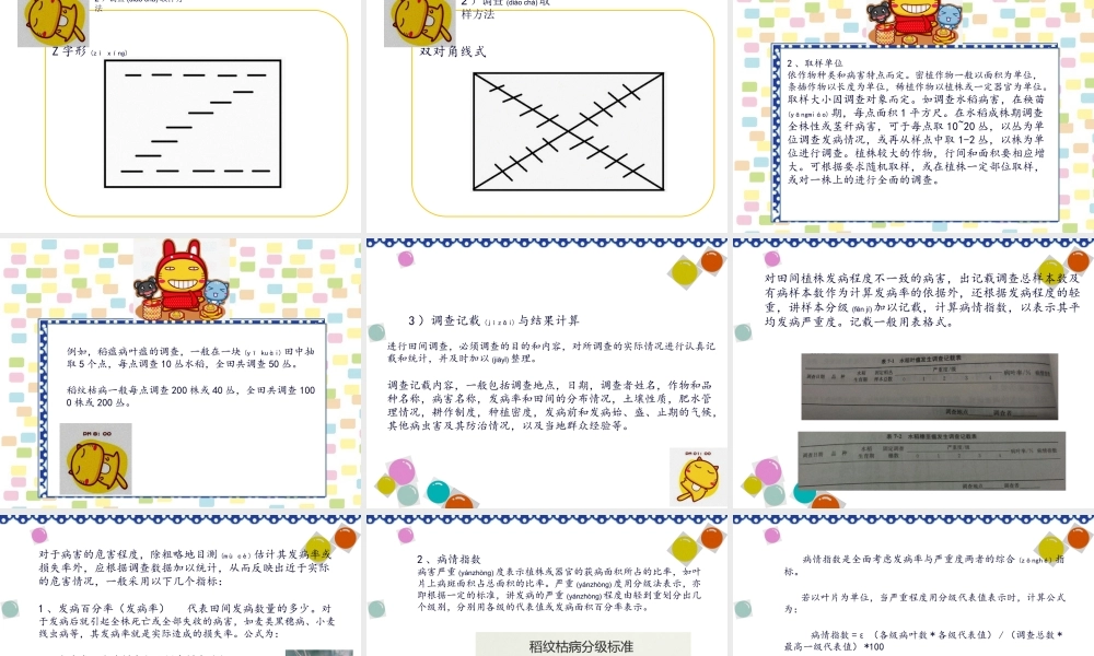 2022年医学专题—如何对植物病害进行田间调查.ppt