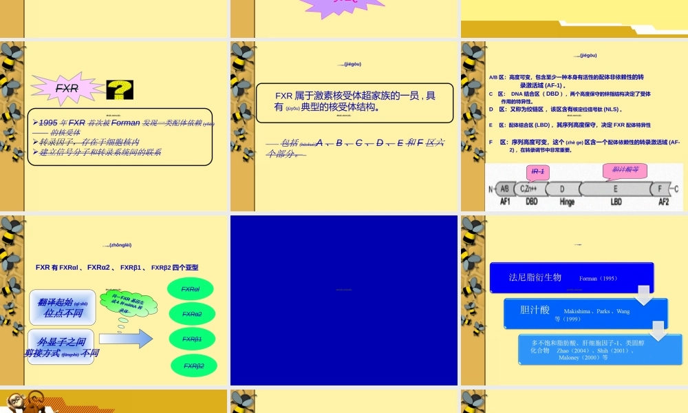 2022年医学专题—胆汁酸受体FXR与胆汁酸代谢(1).ppt