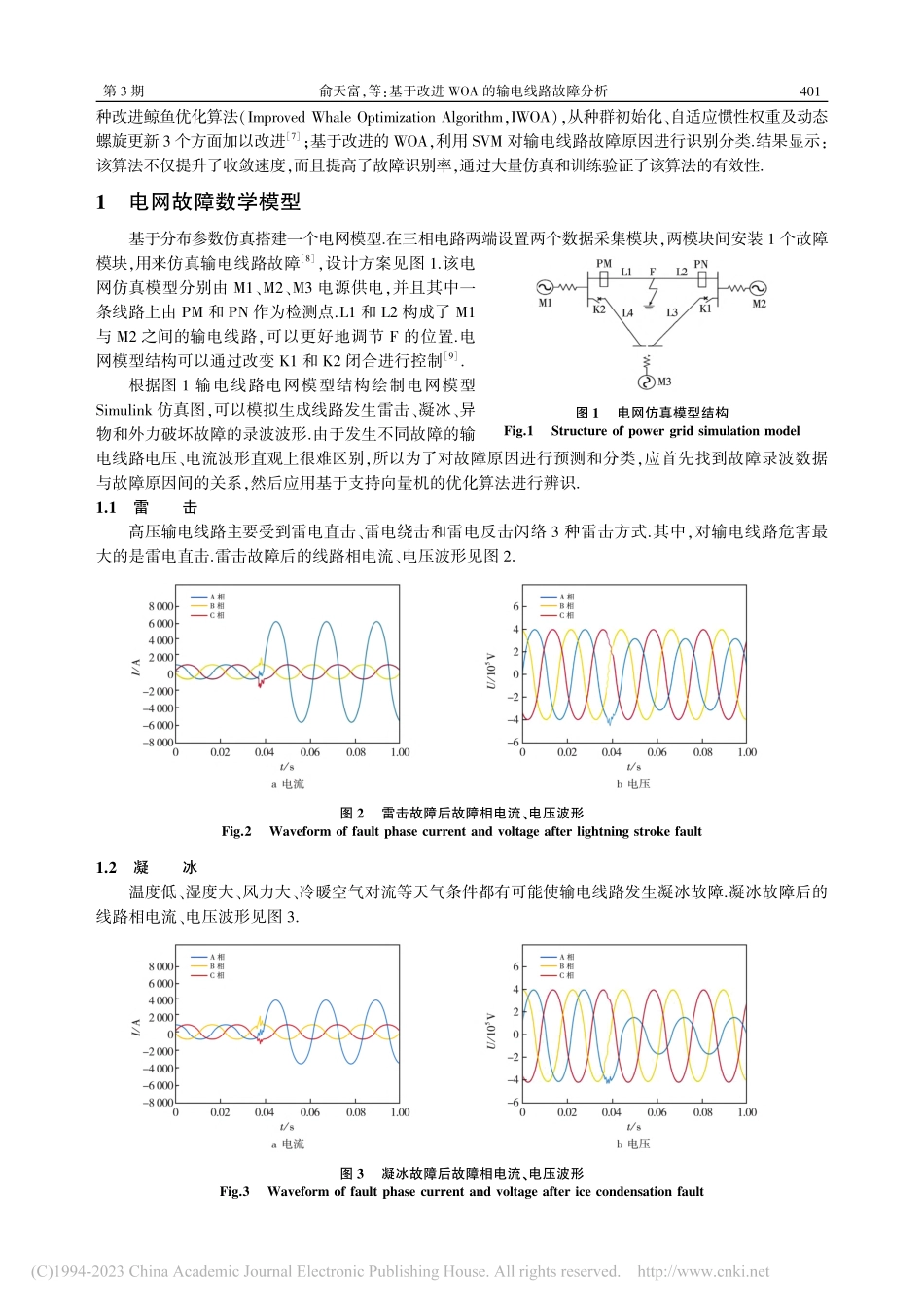 基于改进WOA的输电线路故障分析_俞天富.pdf_第2页