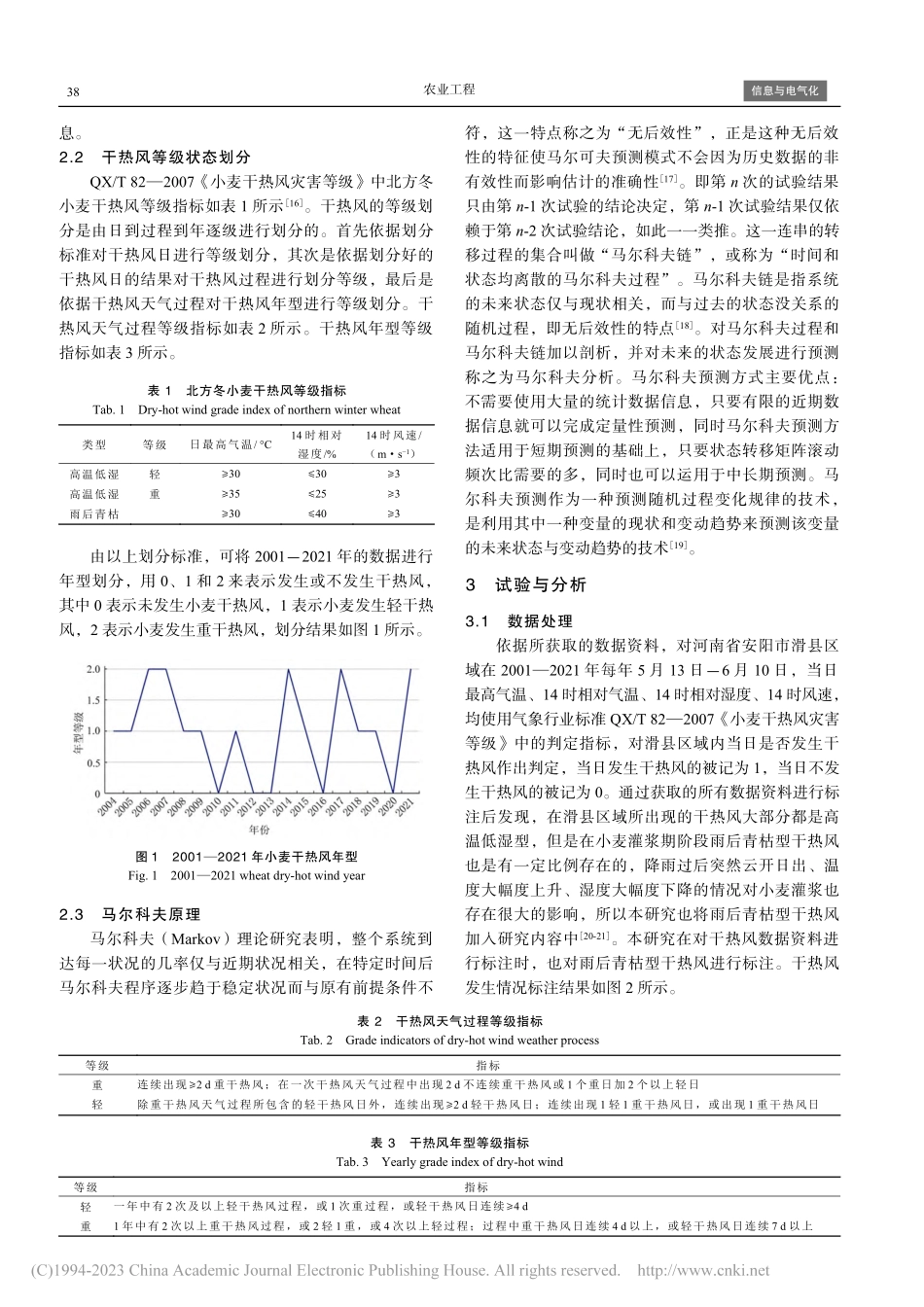 基于马尔科夫的小麦干热风年型预测_李艳玲.pdf_第3页