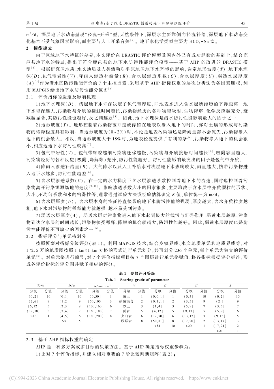基于改进DRASTIC模型的地下水防污性能评价_张建涛.pdf_第2页